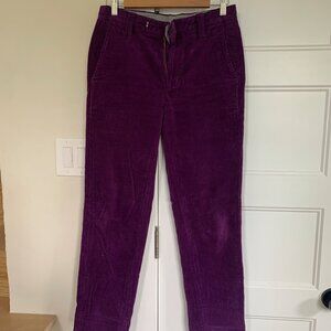 Brooks Brothers Wide-Wale Corduroy Pants - purple, 30/30, worn twice
